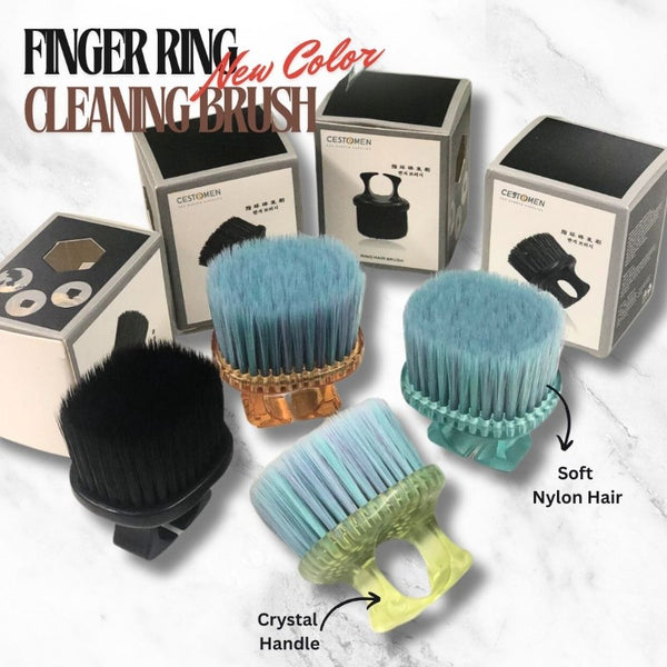 Crystal Finger Ring Neck Brush