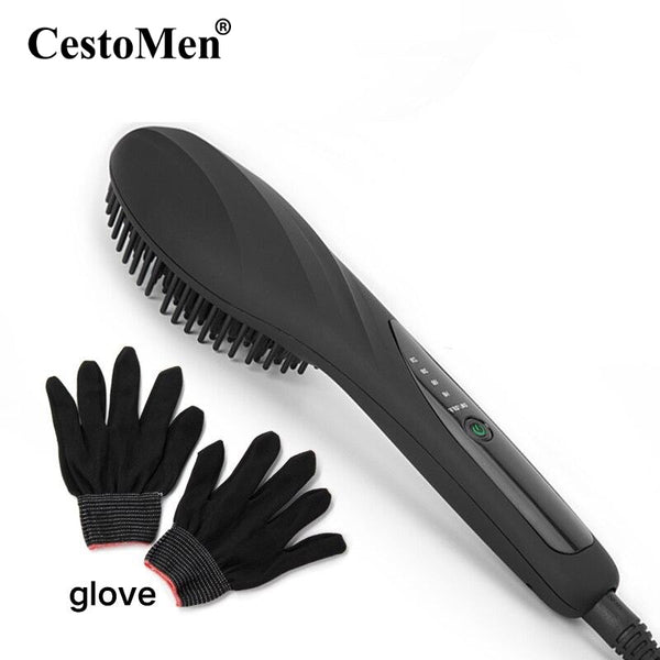 Electric black Fast Hair Straightener Brush