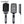 Load image into Gallery viewer, 3pcs/Set Black Detangle Styling Brush Set 02