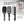 Load image into Gallery viewer, 3pcs/Set Black Detangle Styling Brush Set 02
