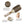 Load image into Gallery viewer, 3pcs/Set Gold Detangle Brush Set 02
