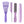 Load image into Gallery viewer, Purple 4pcs/Set Detangle Brush Set