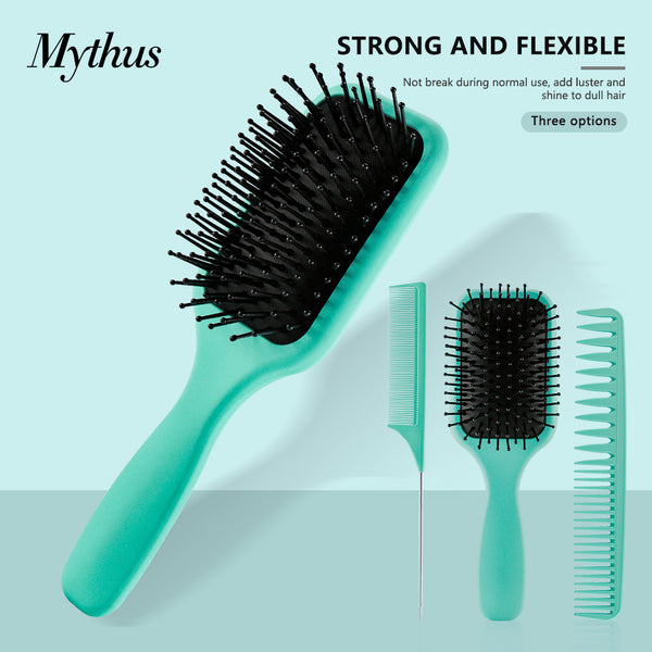 CestoMen 3pcs/set Green Detangle Brush Set 04