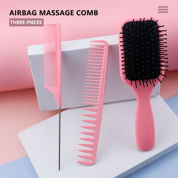 CestoMen 3pcs/set Pink Detangle Brush Set 04