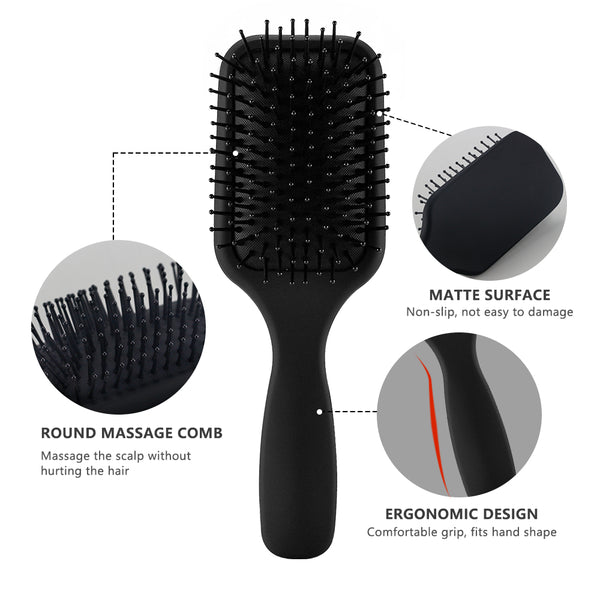 Black 4pcs/Set Detangle Brush Set