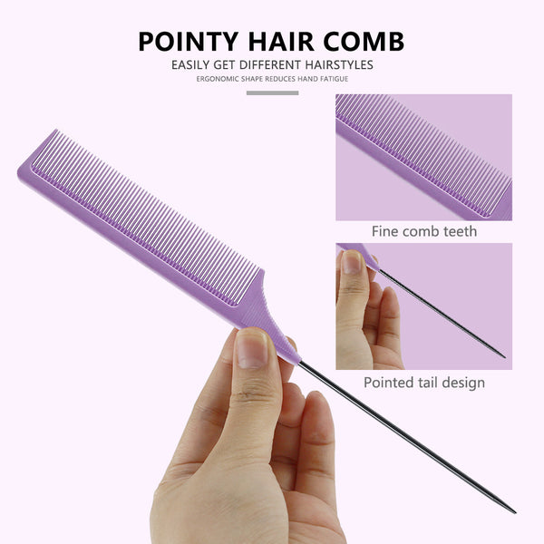 CestoMen 3pcs/set Purple Detangle Brush Set 01