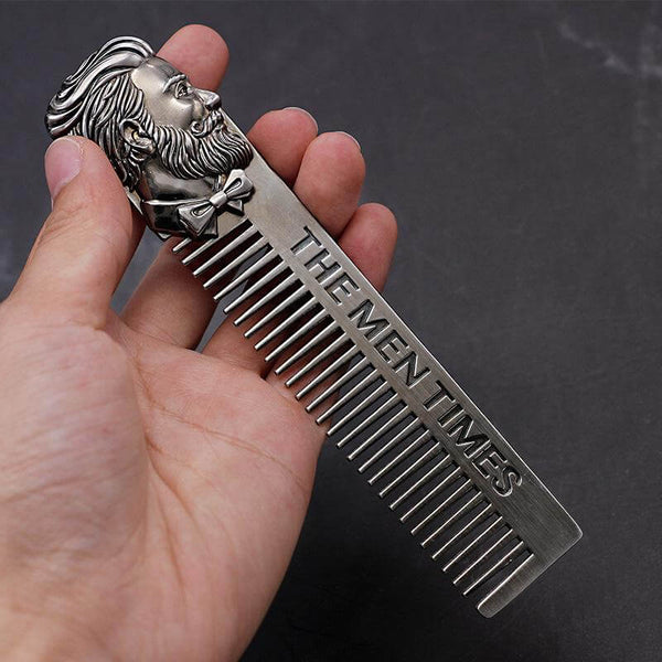 CestoMen New Design Stainless Steel Skull Beard Comb