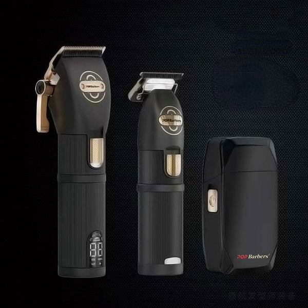 POP Barbers Luxury Black Hair Clipper Gift Box