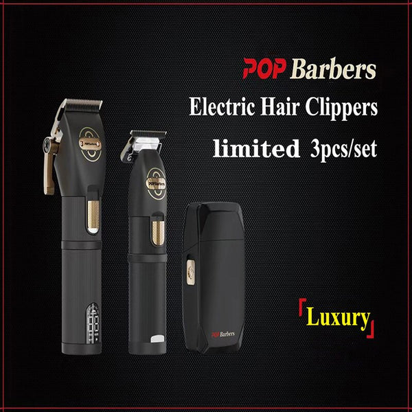 POP Barbers Luxury Black Hair Clipper Gift Box