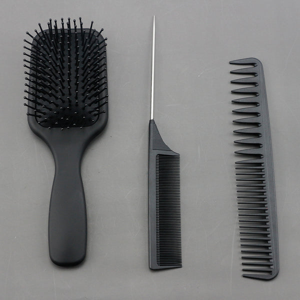 CestoMen 3pcs/set Black Detangle Brush Set 04