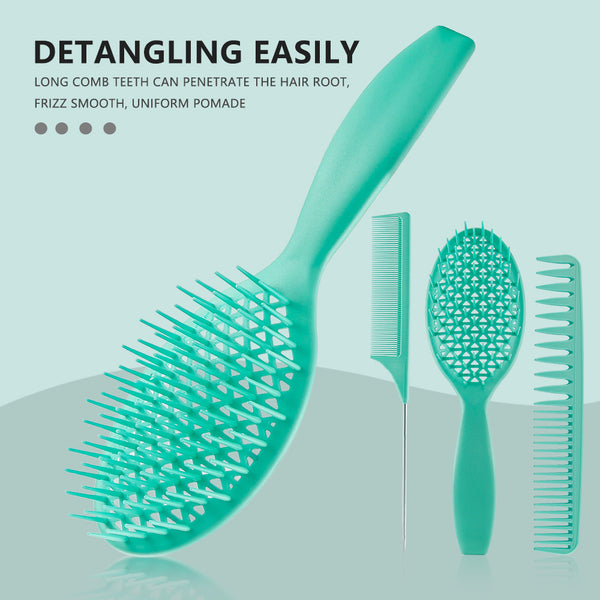 CestoMen 3pcs/set Green Detangle Brush Set 03