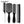 Load image into Gallery viewer, Black 4pcs/Set Detangle Brush Set