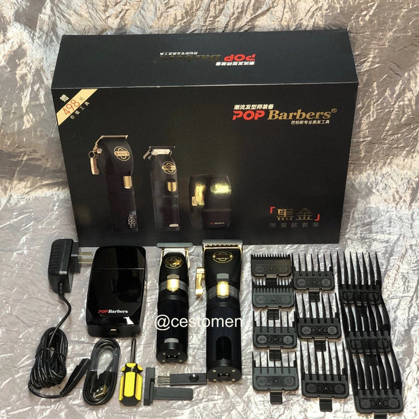 POP Barbers Luxury Black Hair Clipper Gift Box