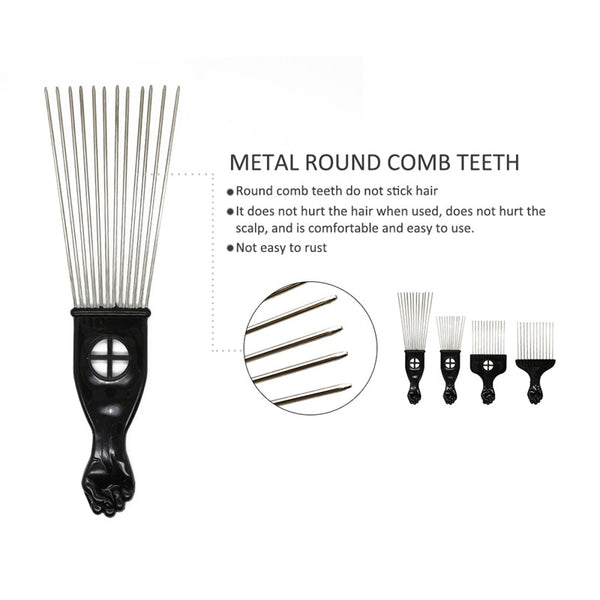 4 Sizes Afro Pick Combs