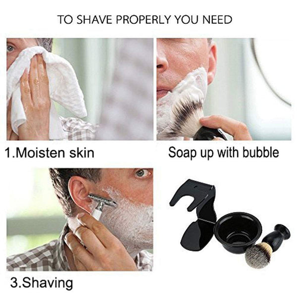 CestoMen 3 In 1 Shaving Brush Kit