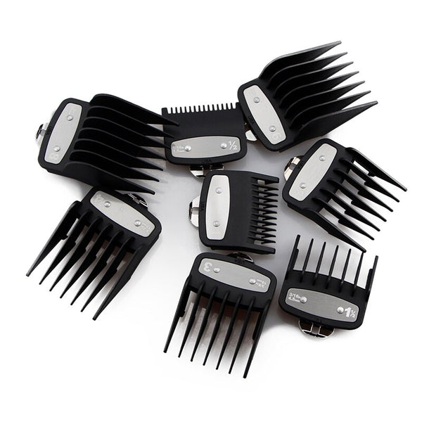8 Sizes Metal Hair Clipper Guide Gold
