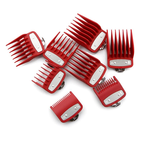 8 Sizes Metal Hair Clipper Guide Gold