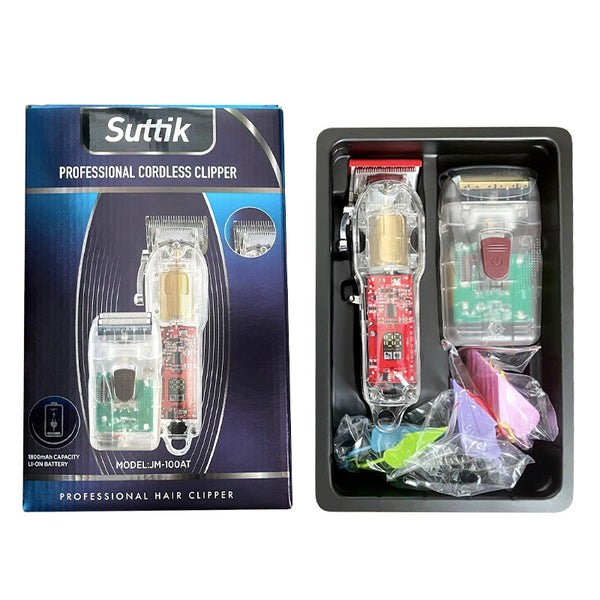 6500rpm Transparent Hair Clipper 2pcs/Box