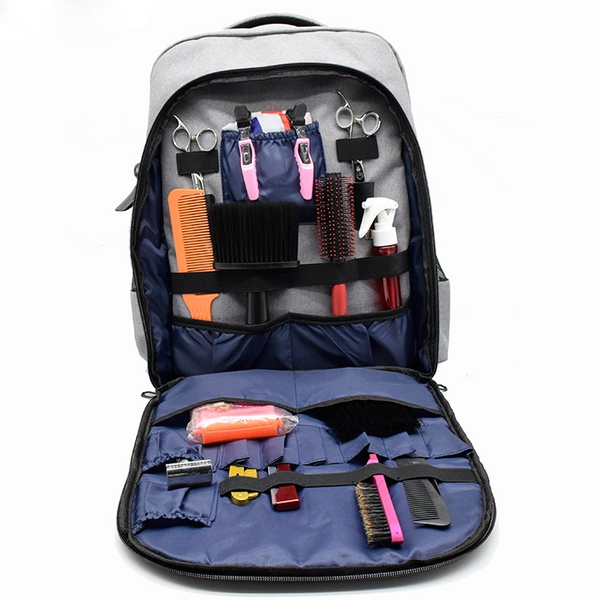 Portable Barber Backpack Grey