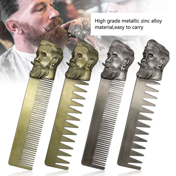 Metal Stainless Steel Men Comb 4 Types