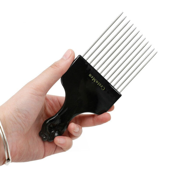 CestoMen 1 PC Afro Comb Metal Pins African Pick Comb