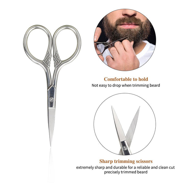CestoMen 4Pcs/Set Beard Grooming Kit