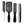 Load image into Gallery viewer, 4 Colors 4pcs/Set Detangle Brush Set with box