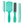 Load image into Gallery viewer, 4 Colors 4pcs/Set Detangle Brush Set with box