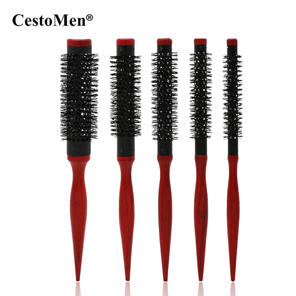 CestoMen Wooden Handle Ceramic Round Brush