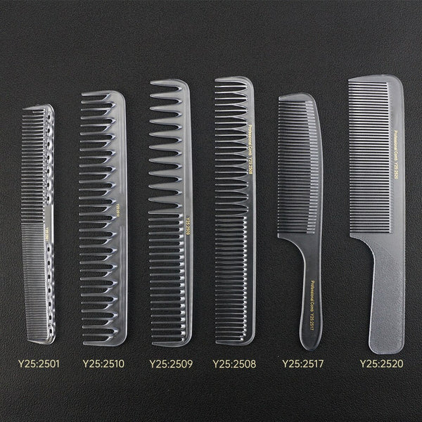 CestoMen Anti-Slip Handle Transparent Comb Set