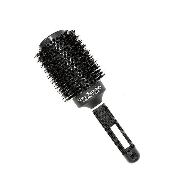 CestoMen Black Aluminum Ceramic Round Brush