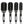 Load image into Gallery viewer, CestoMen Black Aluminum Ceramic Round Brush