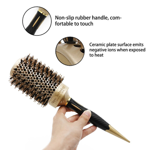 CestoMen Boar Bristle Ceramic Round Brush
