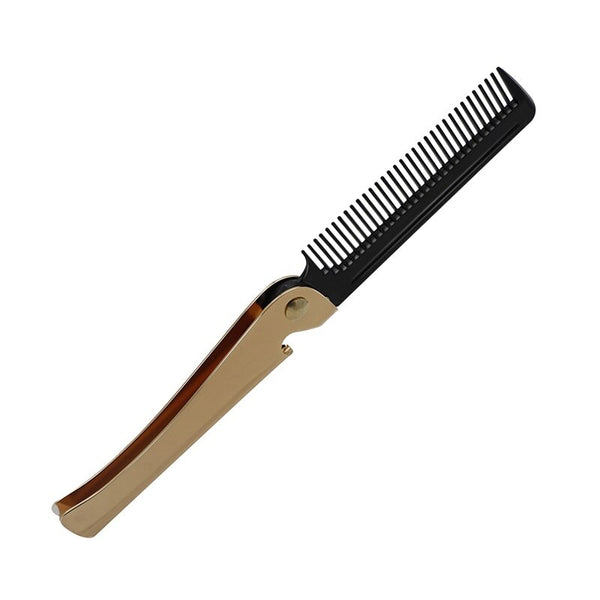 CestoMen Gold Stainless Steel Handle Barber Comb