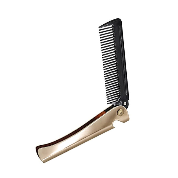 CestoMen Gold Stainless Steel Handle Barber Comb