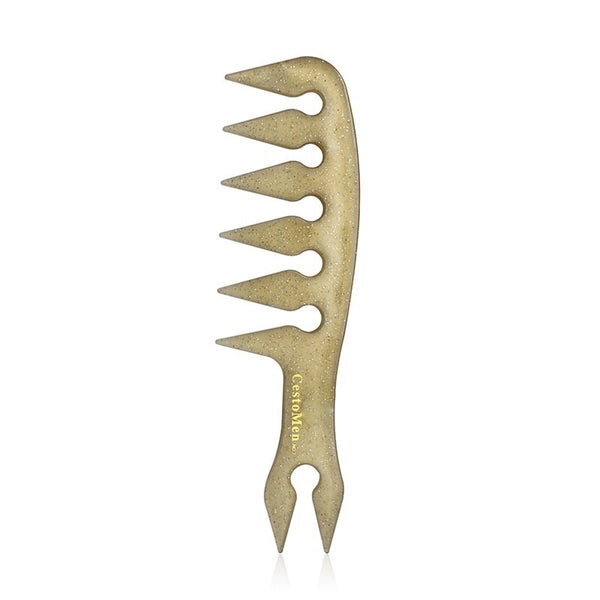 CestoMen Golden Hair Comb Glitter Handle Afro Hair Comb