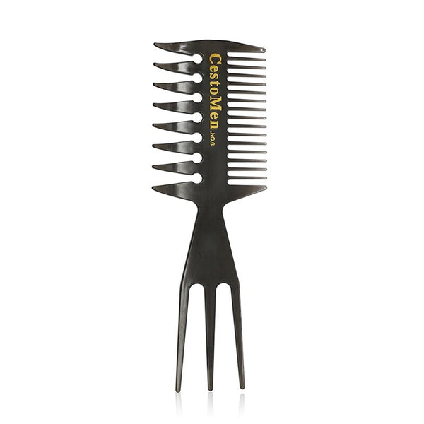 CestoMen Golden Hair Comb Glitter Handle Afro Hair Comb
