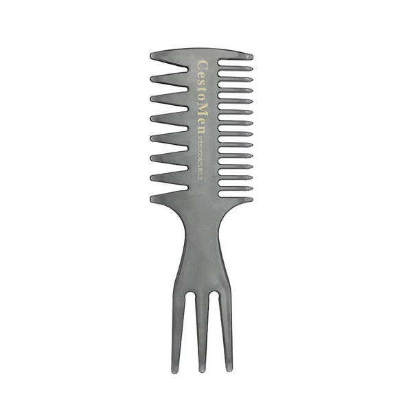 CestoMen Handle Grip Large Tooth Detangling Curly Hair Comb