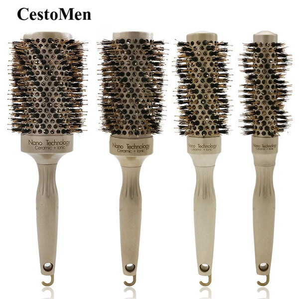CestoMen Metal Ceramic Round Brush
