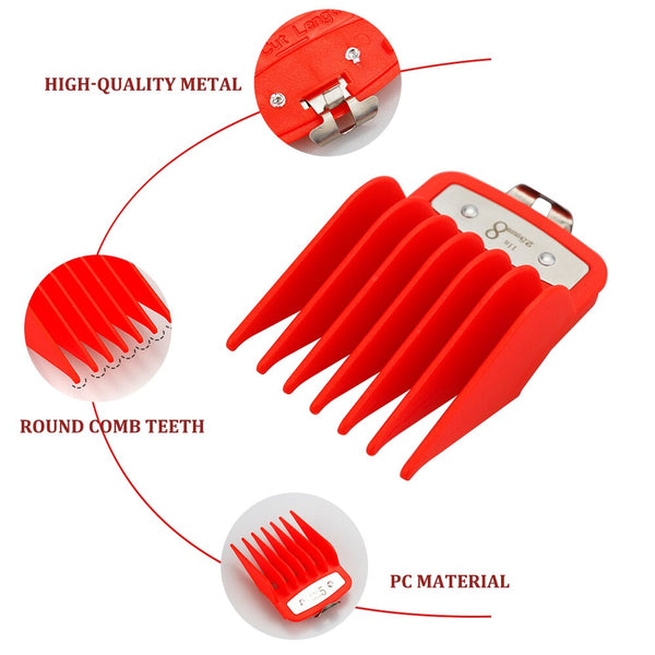 CestoMen Red 10 Pcs/lot Barber Clipper Limit Comb