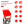 Load image into Gallery viewer, CestoMen Red 10 Pcs/lot Barber Clipper Limit Comb
