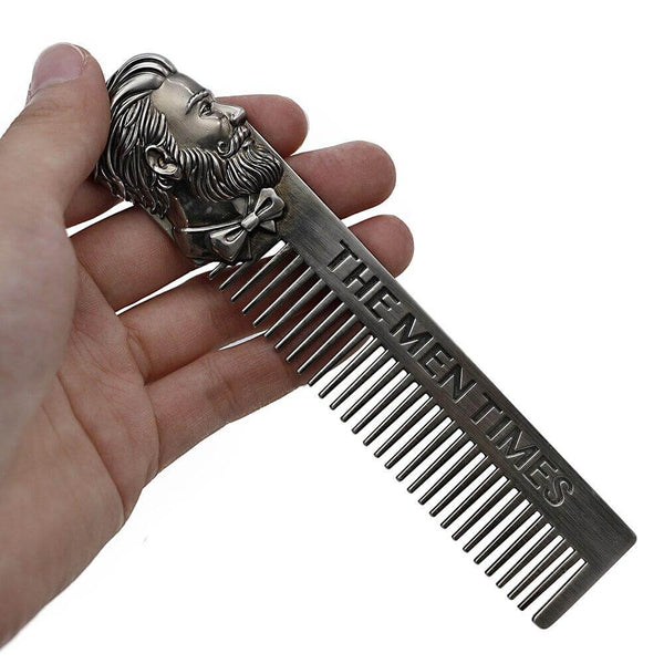 CestoMen New Design Stainless Steel Skull Beard Comb