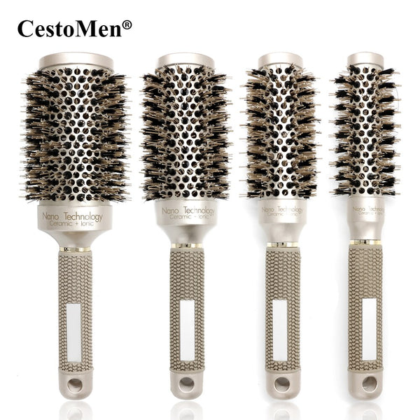 CestoMen Heat Resistant Ceramic Round Brush