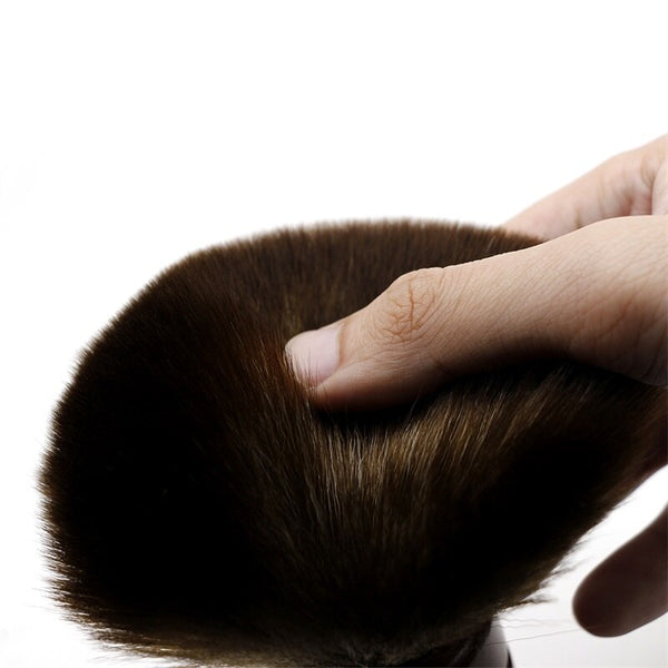 CestoMen Round Wood Cleaning Neck Hair Duster