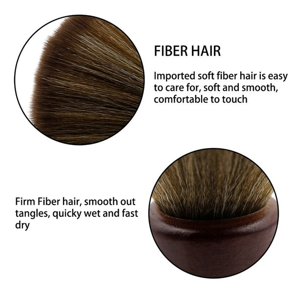 CestoMen Round Wood Cleaning Neck Hair Duster