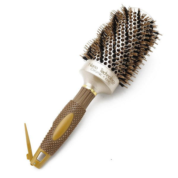 CestoMen Rubber Handle Ceramic Round Brush
