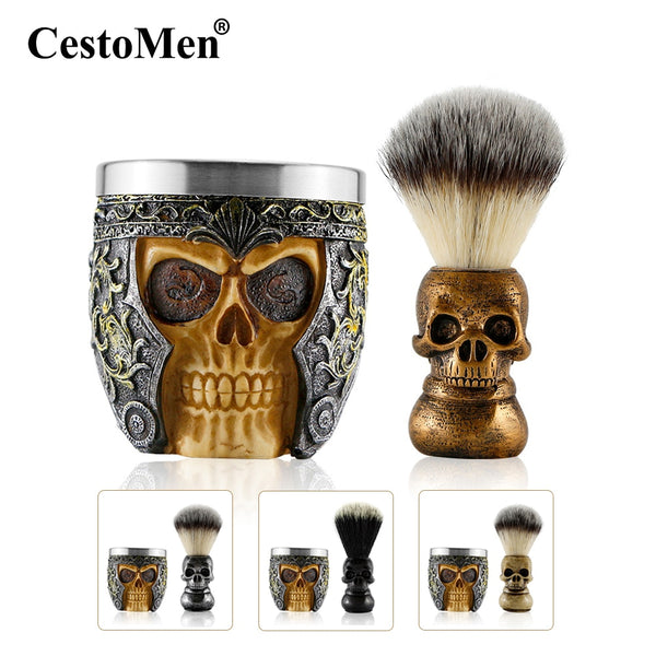 CestoMen Facial  Shaving Brush & Bowl Kit