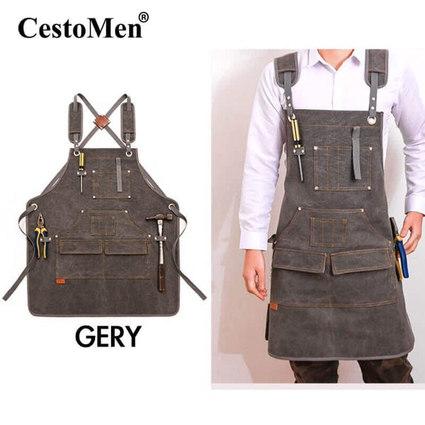 Adjustable Barber Apron Grey Color