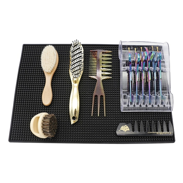 Flexible PU Anti-slip Heat Resistant Salon Ma