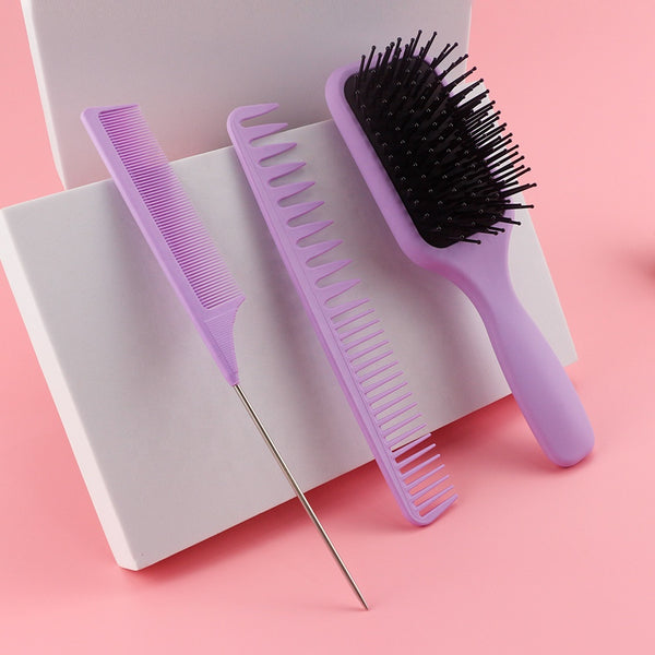 CestoMen 3pcs/set Purple Detangle Brush Set 04